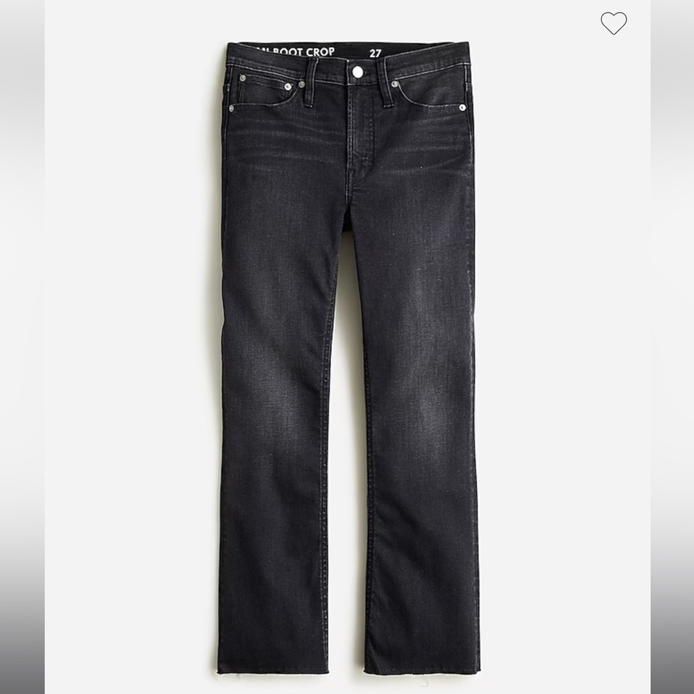 J crew NWT 9" demi-boot crop jean in Charcoal wash size 24